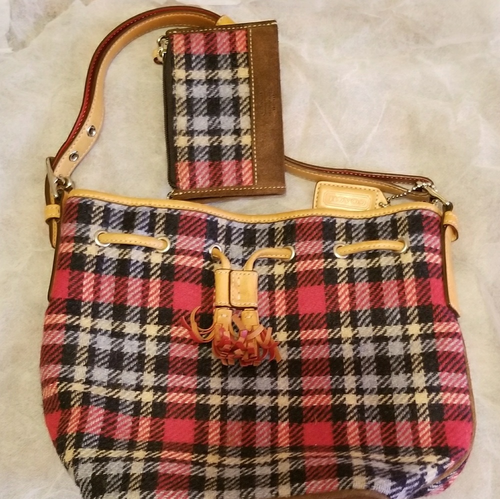 Small coach bucket purse with matching wallet